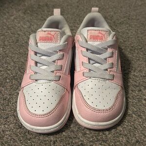 Puma Toddler Pink and White Sneakers